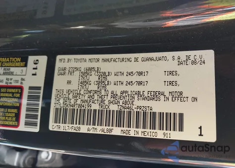 2024 Toyota Tacoma Sr z USA, uszkodzony, nr VIN 3TYLD5KN4RT004199
